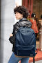 Campus-Leather-Based Two-Compartment Backpack