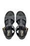 Women's Textile Black Straw Heeled Sandals - 5