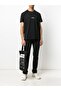 Maison M.- Black Cotton Oversize T-Shirt - Distorted Logo