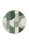 Green Motif Themed Patterned Woven Base and Washable Carpet Miravip9548 - 4