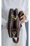 Women's Brown 5-Compartment Monogram Printed Shoulder and Crossbody Bag - 4