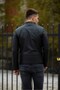 Men's Leather Jacket - Shoulder Detailed Coat - 6