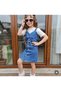 Girl's Denim Skirt Denim Vest T-Shirt