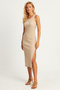Women's Vanilla Slit Camisole Midi Dress Xl2011 - 2