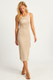 Women's Vanilla Slit Camisole Midi Dress Xl2011 - 4