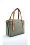Women's Green 5-Compartment Shoulder Bag and Wallet Combination - 3
