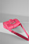 Women's Fuchsia Troc Studded Lined Hand and Shoulder Bag - 3