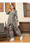 All Over Print Asymmetrical Hem Wrap Top & Pants Co-Ord - 2