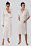 Short Sleeve Stretchy Lycra Viscous Maternity Dressing Gown Nightgown Set - 2