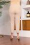 Plus Size Stone Fabric Pants with Ankle Slit Detail - 4