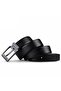 Stylish Italian Belt with Genuine Leather Black Metal Buckle - 4
