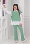 Girl's Cotton Camisole Triple Set - Shirt, Trousers, Sleeveless Blouse Set of 3