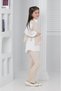 Girls' Cotton Knit Ribbed fabric Fabric Three-Piece Set: Shirt, Pants, and Sleeveless Blouse. - 5