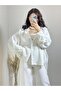 Oversize Mould Jacquard Linen Tok Fabric Bottom Set