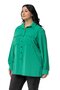 Plus Size D Buckle Detailed Pocketed Cuffed Benetton Green Shirt - 5