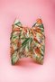 Cream Tropical Orange Swan Patterned Short Pareo Satin Women's Beach Dress New Season - 2