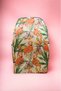 Cream Tropical Orange Swan Patterned Short Pareo Satin Women's Beach Dress New Season - 3