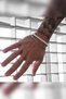 Unisex Non-Tarnishing Steel Figaro Chain and Pearl Bracelet - 2