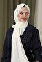 Hijab Women's Luxury Medina Silk Shawl Cream - 2