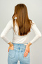 Women's Long Sleeve Full Neck Lycra Combed Cotton Badi White - 8