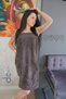 Supersoft Velvet Women's Sauna, Beach Skirt and Laser Towel Smoked 88X150 cm - 7
