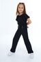 Children's 100% Cotton Ribbed Thin Flexible Fabric Top & Bottom Set - 4