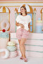 15757 Embroidered Oversize Shorts Set - 2