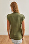 Women's Khaki V-Neck Shirt Gml- 19000244 - 2