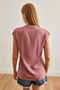 Women's Dusty Rose V-Neck Shirt Gml- 19000244 - 2