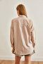 Women's Beige Palm Sequin Detailed Woven Shirt Gml- 19001225 - 2