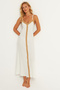 Women's Ecru Accessories Wrapped Midi Beach Dress Ey2839