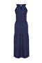 Lacivert Soyut Lacivert  Puantiye Desenli A Kesim Halter Yaka Maxi Dokuma Elbise TWOSS24EL01025 - 7