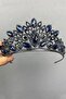Navy Blue Bridal Henna Crown and Earrings - 4