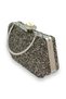 Platinum Color Jewelled Pearled Metal Handle Evening Bag Evening Bag Engagement Wedding Bridal Bag - 7