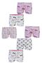 6 Pack Girls' Patterned Lycra Cotton Boxer Panties
