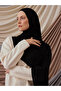 Practical Bamboo Ribbed Shawl |   Color: Black |   Dimensions: 180X70 cm |   Hijab - 3
