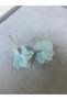 Light Blue Floral Leaf Summer Earrings - Acrylic Bone Earrings - 2
