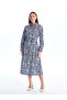 LCW Print Long Sleeve Women's Shirt Dress - 2