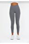 Ribbed, Full Lycra, Flexible, High Waist and Thick Belt Lifting Effect Leggings - 4