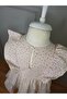 Girl's White Mini Floral Print Summer Dress with Ruffles and Backless, Backless Design - 3