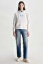 Azealıa Beige Hooded Printed Standard Women's Sweatshirt - 5