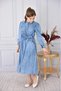 Girl's - Washed Denim Fabric Cotton Long Jeans Jean Dress - 3