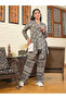 All Over Print Asymmetrical Hem Wrap Top & Pants Co-Ord - 4