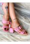 TWEE PINK CALF Suede STUDDED HEEL Slippers - 3