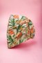 Cream Tropical Orange Swan Patterned Short Pareo Satin Women's Beach Dress New Season