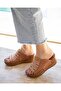 Orthopedic Wedge Heeled Leather Slippers 11447 - 3