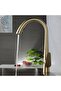 Kitchen Sink Faucet Matte Gold Smart Touch Spiral Fountain Imported - 2