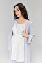 Women's Gray Design Summer Cotton Maternity Pajama Set 3-Piece Set - 2