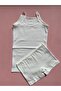 Corduroy Fabric Girls' 4-Piece Set with Rope Straps, Cotton Undershirt and Shorts - 4