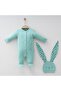 Baby Romper Set 100% Cotton Rabbit Ears Hat and Printed Set of 2